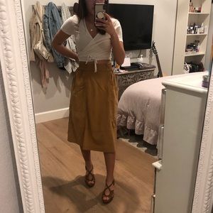 Mustard Midi Skirt